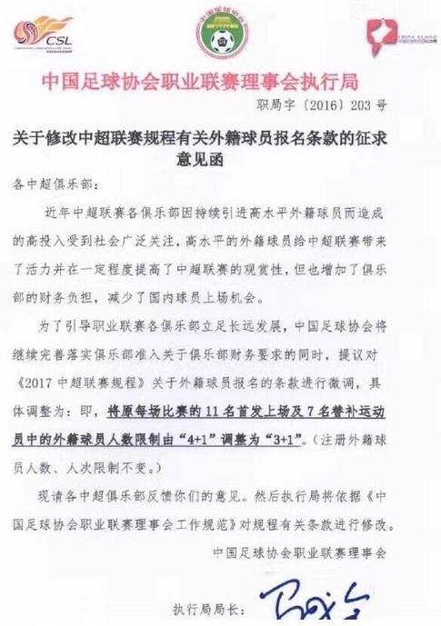 外援新政令中超措手不及，国足会因此遭全球禁赛吗？