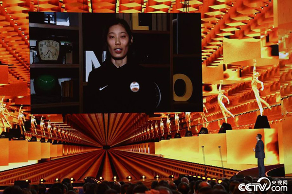 体坛风云人物颁奖女排最大赢家，马龙朱婷分获男女最佳