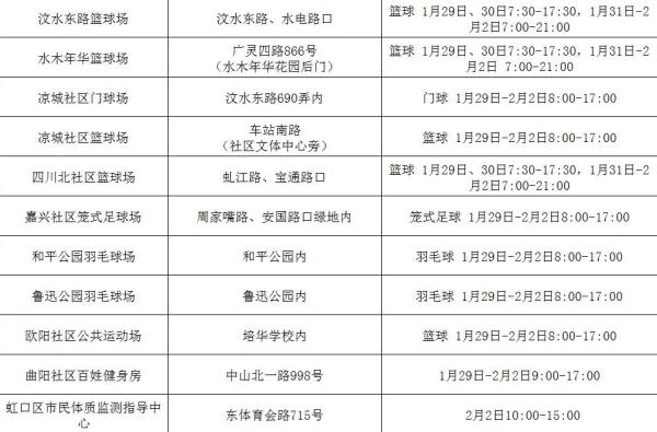 上海开放500处公共体育场馆，春节聚会不止有打牌喝酒