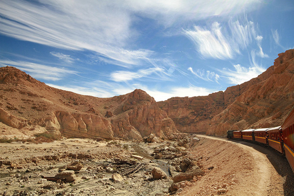 北非亚特拉斯山脉间，随“红蜥蜴”号列车远行