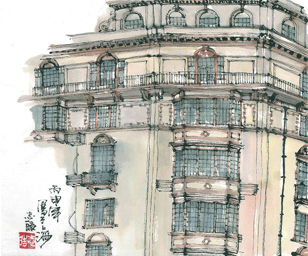 手绘葱油饼萌炸了，建筑师笔下的上海味道