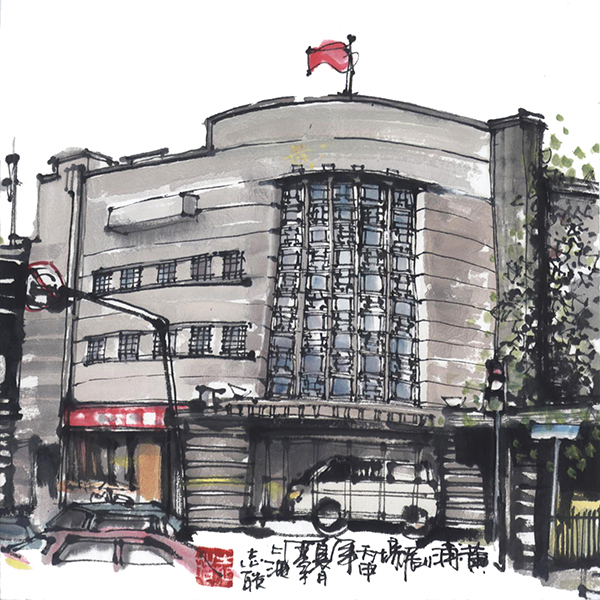 手绘葱油饼萌炸了，建筑师笔下的上海味道