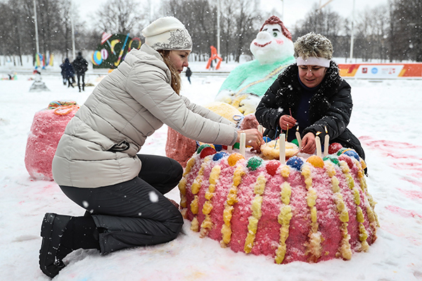 趣看｜莫斯科举办堆雪人大赛，看战斗民族如何“斗雪人”