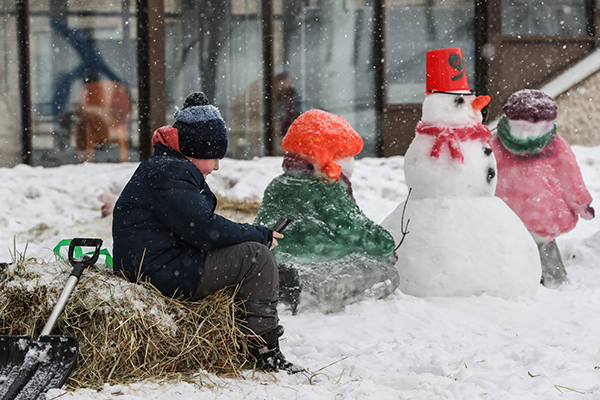 趣看｜莫斯科举办堆雪人大赛，看战斗民族如何“斗雪人”