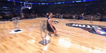 NBA全明星大赛爆冷又比惨，汤神三分打铁戈登“尬扣”