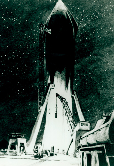 老电影中的宇宙飞船