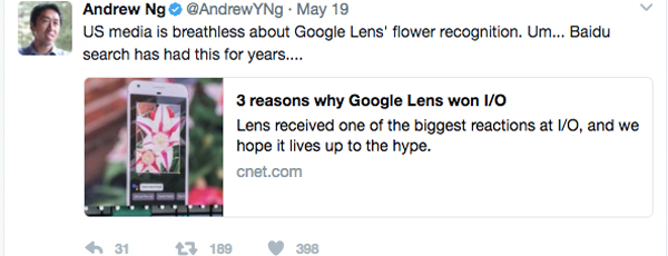 谷歌新推黑科技受外媒热捧，吴恩达不服：百度几年前就有了