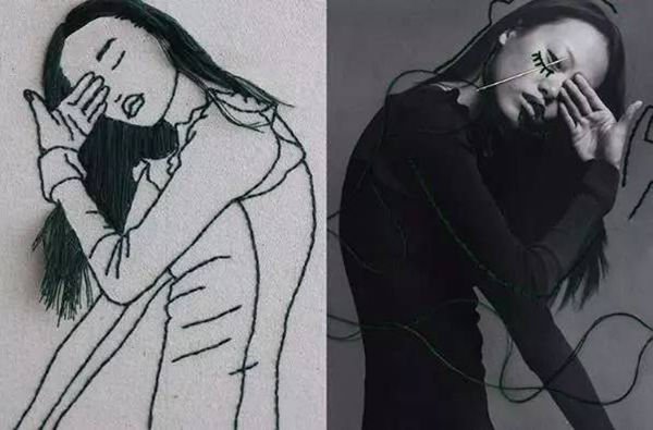 趣看｜用刺绣勾勒日常，这位超模有点帅