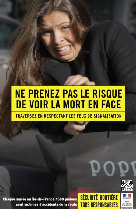 趣看｜法国：告示牌模拟汽车急刹车声，专吓行人并拍照展示