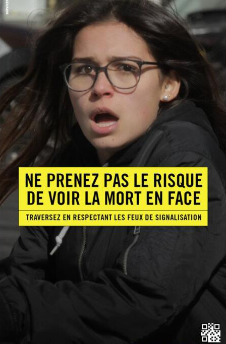 趣看｜法国：告示牌模拟汽车急刹车声，专吓行人并拍照展示