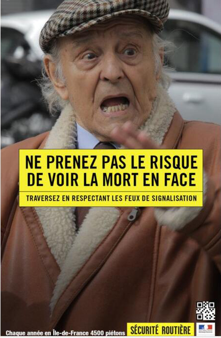 趣看｜法国：告示牌模拟汽车急刹车声，专吓行人并拍照展示