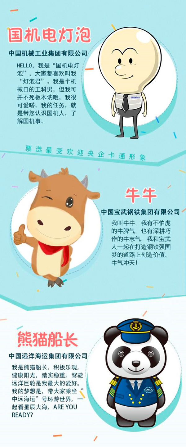 涨知识｜灯泡、牛、蜜蜂……高大上的央企有哪些萌萌的吉祥物