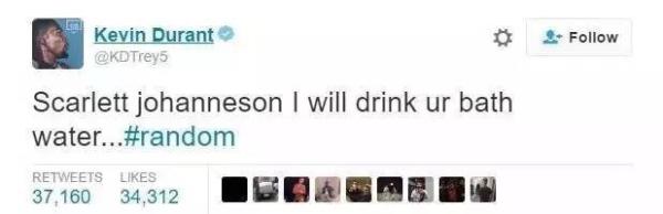 恭喜杜兰特，你总算能喝“寡姐”的洗澡水了