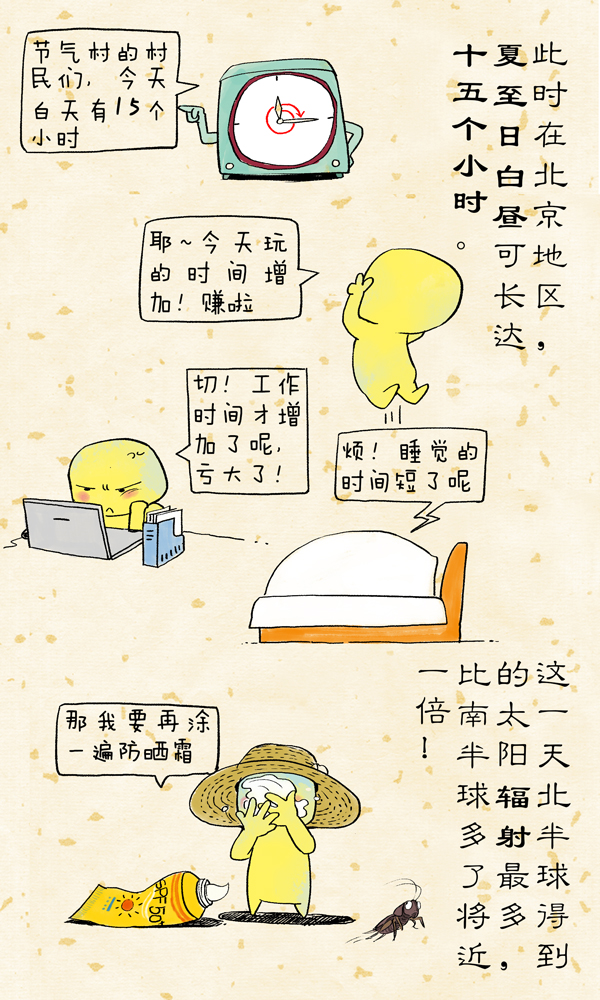 好喵漫画|二十四节气之夏至 太阳公公起驾南下了