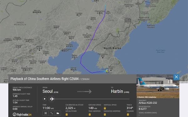 当我们的飞行时间越来越长，有时只因为国际政治在翻云覆雨