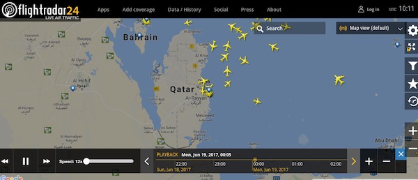 当我们的飞行时间越来越长，有时只因为国际政治在翻云覆雨