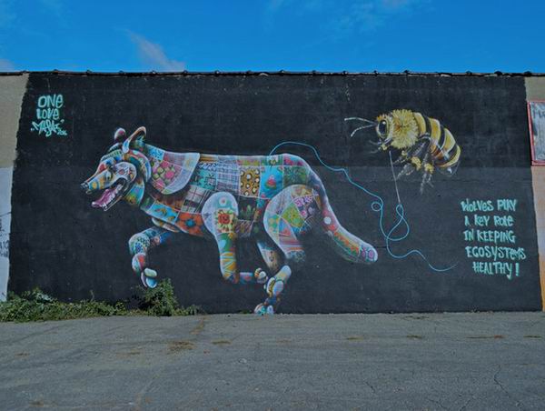 壁画艺术之旅为濒危动物发声