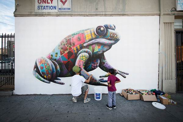 壁画艺术之旅为濒危动物发声