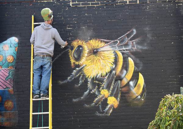 壁画艺术之旅为濒危动物发声