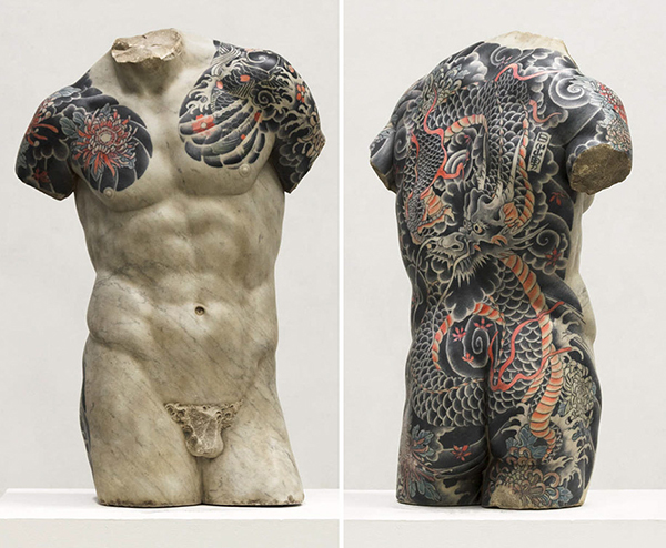 趣看｜给雕塑加上纹身，被黑化的艺术经典