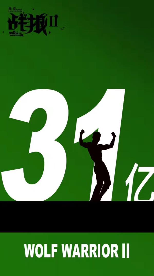 13天34亿元，《战狼2》能把中国电影票房纪录推到多高