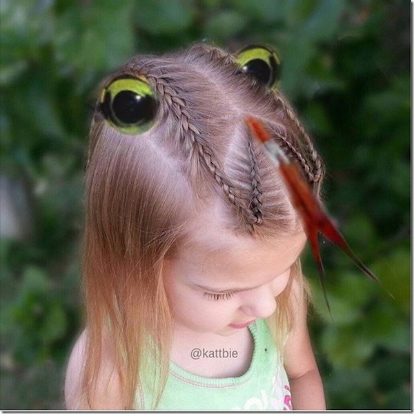 他们把创意玩到了小朋友的头发上