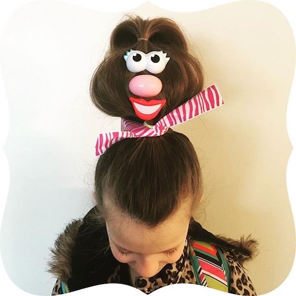 他们把创意玩到了小朋友的头发上