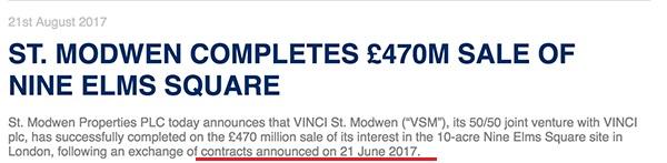 英国上市房企公告40亿把伦敦土地卖给了万达，万达说没买