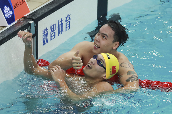 跨单位组队的大优势和小遗憾，孙杨调侃：以后组队可抽签