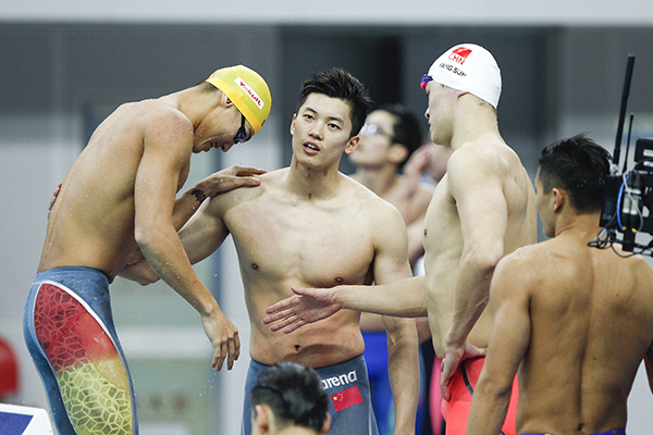 跨单位组队的大优势和小遗憾，孙杨调侃：以后组队可抽签