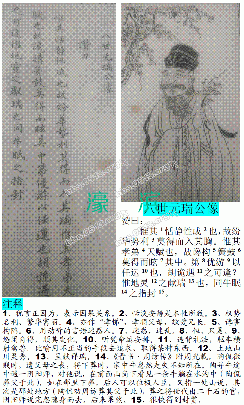 栟茶蔡氏祖先蔡元瑞（八世）、蔡双阳（九世）画像及赞词2 微信图片_20170905154059.GIF