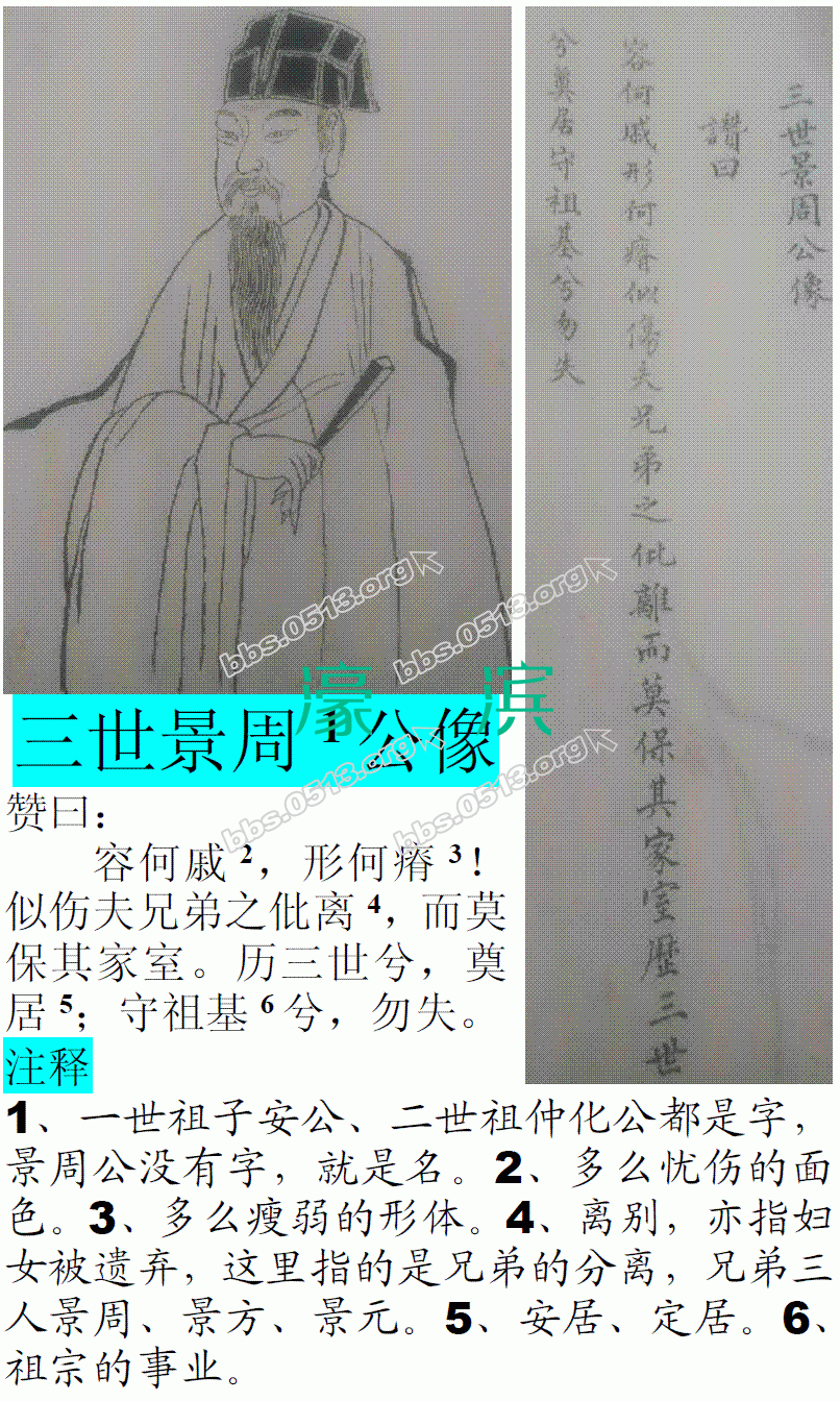 栟茶蔡氏祖先蔡仲化（二世）、蔡景周（三世）画像及赞词2 微信图片_20170906163210.GIF