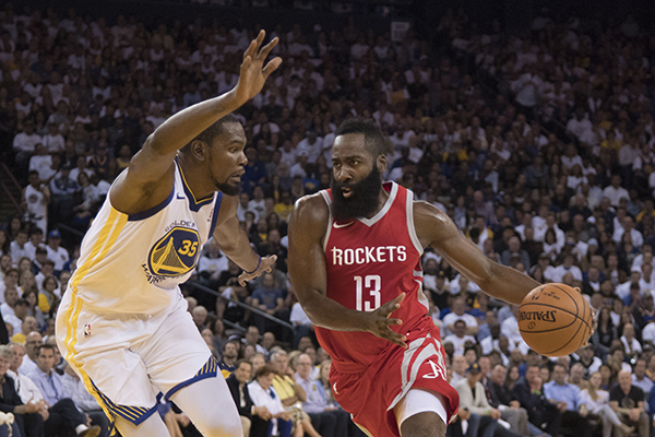 杜兰特绝杀超时！火箭惊天逆转勇士，周琦无缘NBA首秀