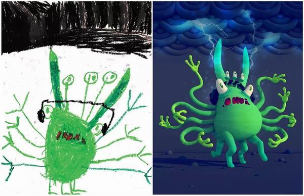 孩子心中的怪物被艺术家们再创造后