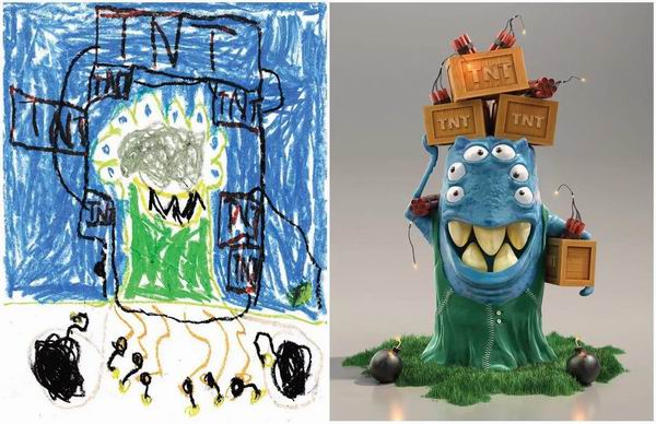 孩子心中的怪物被艺术家们再创造后