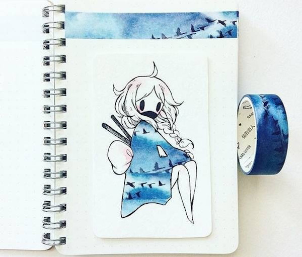 用漂亮的胶带作画，你可以和孩子轻松消磨一个周末