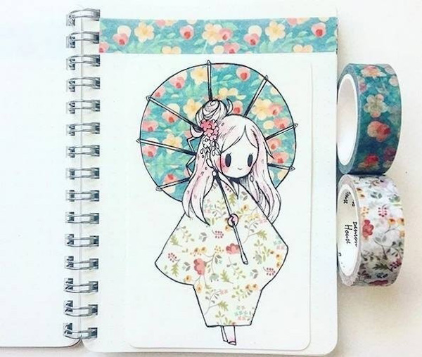 用漂亮的胶带作画，你可以和孩子轻松消磨一个周末