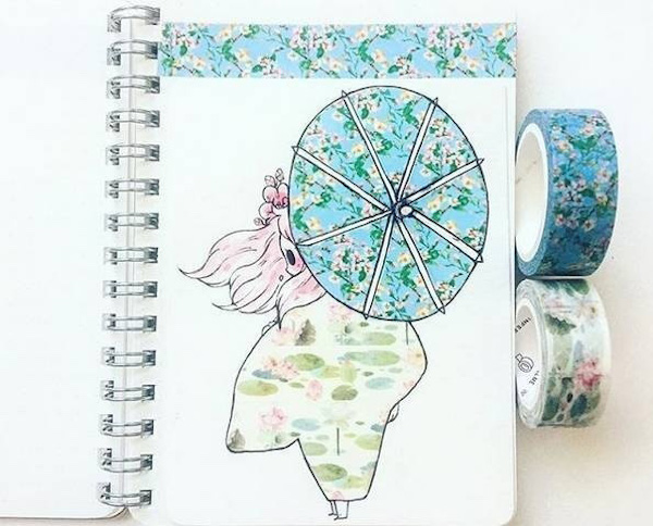 用漂亮的胶带作画，你可以和孩子轻松消磨一个周末