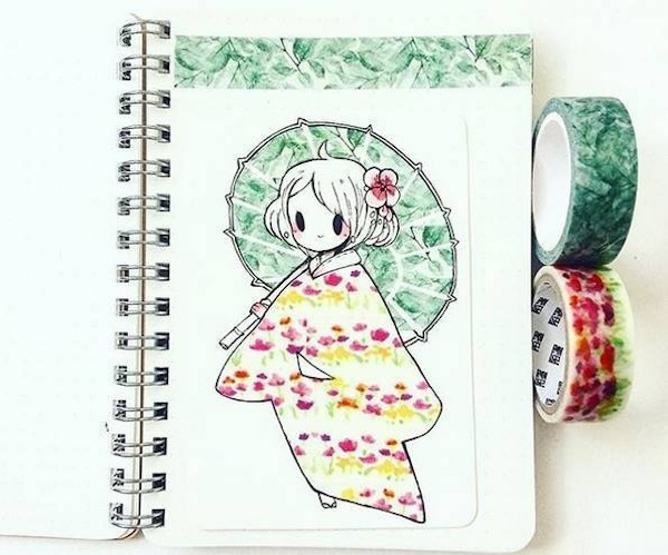 用漂亮的胶带作画，你可以和孩子轻松消磨一个周末