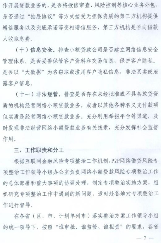 小贷公司整治方案下发：要求重新审查网络小额贷款经营资质