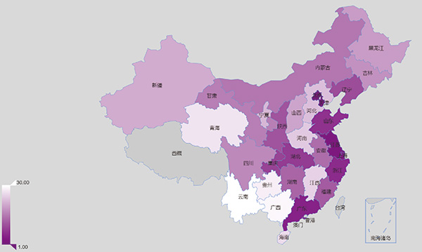 读图丨中国可持续发展排名：京沪津浙苏渝陕粤鄂闽位列前十
