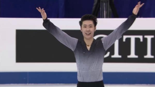 霸气！金博洋男单自由滑破300分，首夺四大洲锦标赛冠军