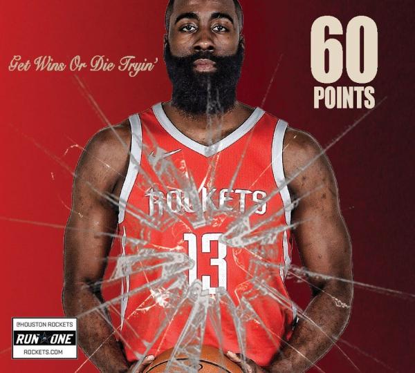 感谢哈登的“猪队友”，是你们逼着他拿60分+三双的