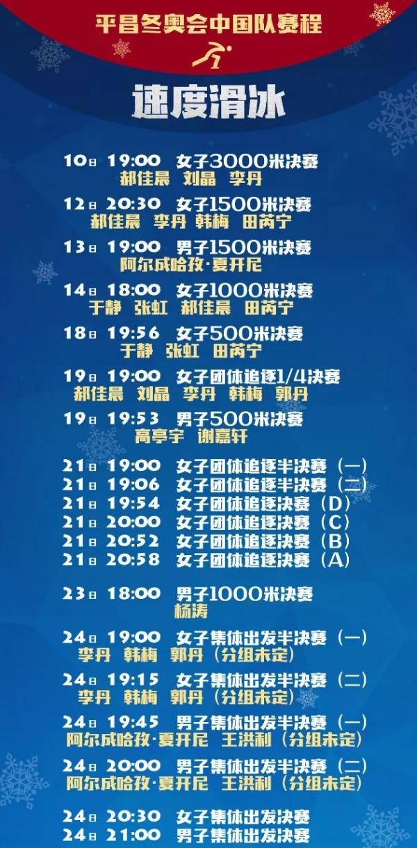 平昌冬奥丨请收藏！中国军团冬奥最强观赛指南