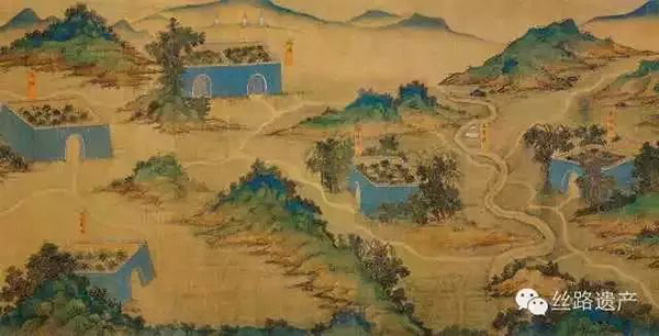 《丝路山水地图》春晚亮相：彩绘地图代表，主流青绿山水画