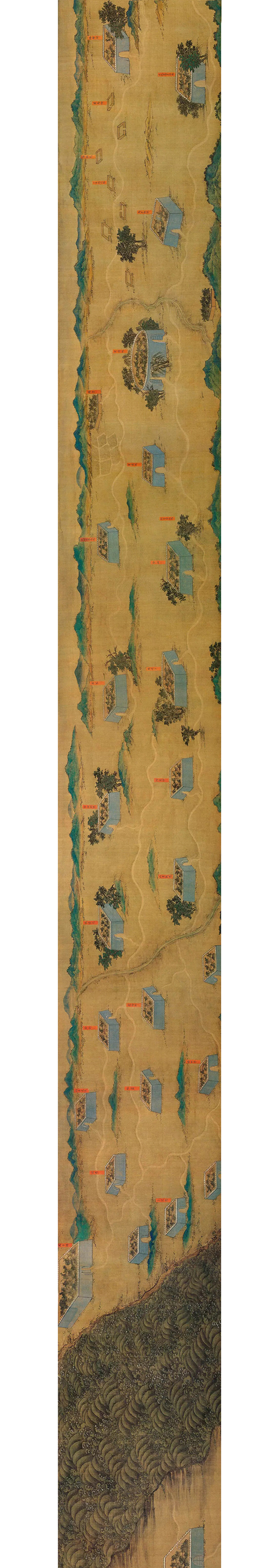 《丝路山水地图》春晚亮相：彩绘地图代表，主流青绿山水画