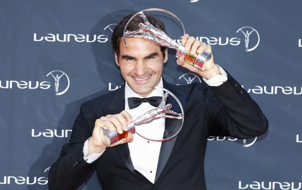 第六次摘得劳伦斯最佳男运动员，费德勒又成了历史第一