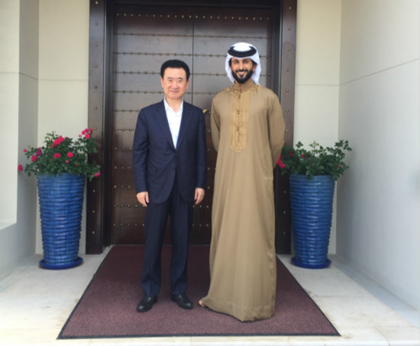 万达集团董事长王健林出访巴林和迪拜