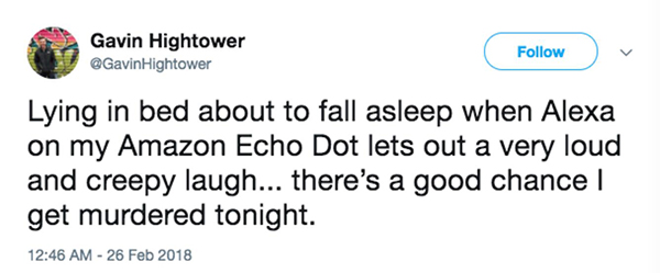 亚马逊AI语音助手莫名怪笑吓坏用户，公司急改指令禁止乱笑