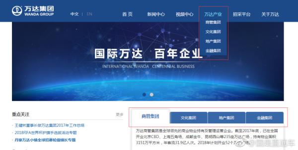 万达业务架构调整：商业集团拆分完毕，网科集团“消失”